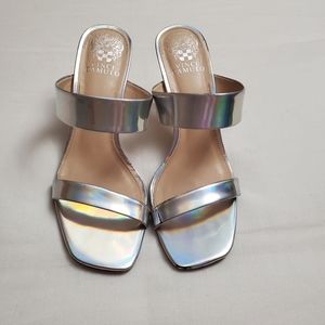Vince Camuto Sliver Translucent Sandals Women's Size 8.5 Classic Boho Chic Retro